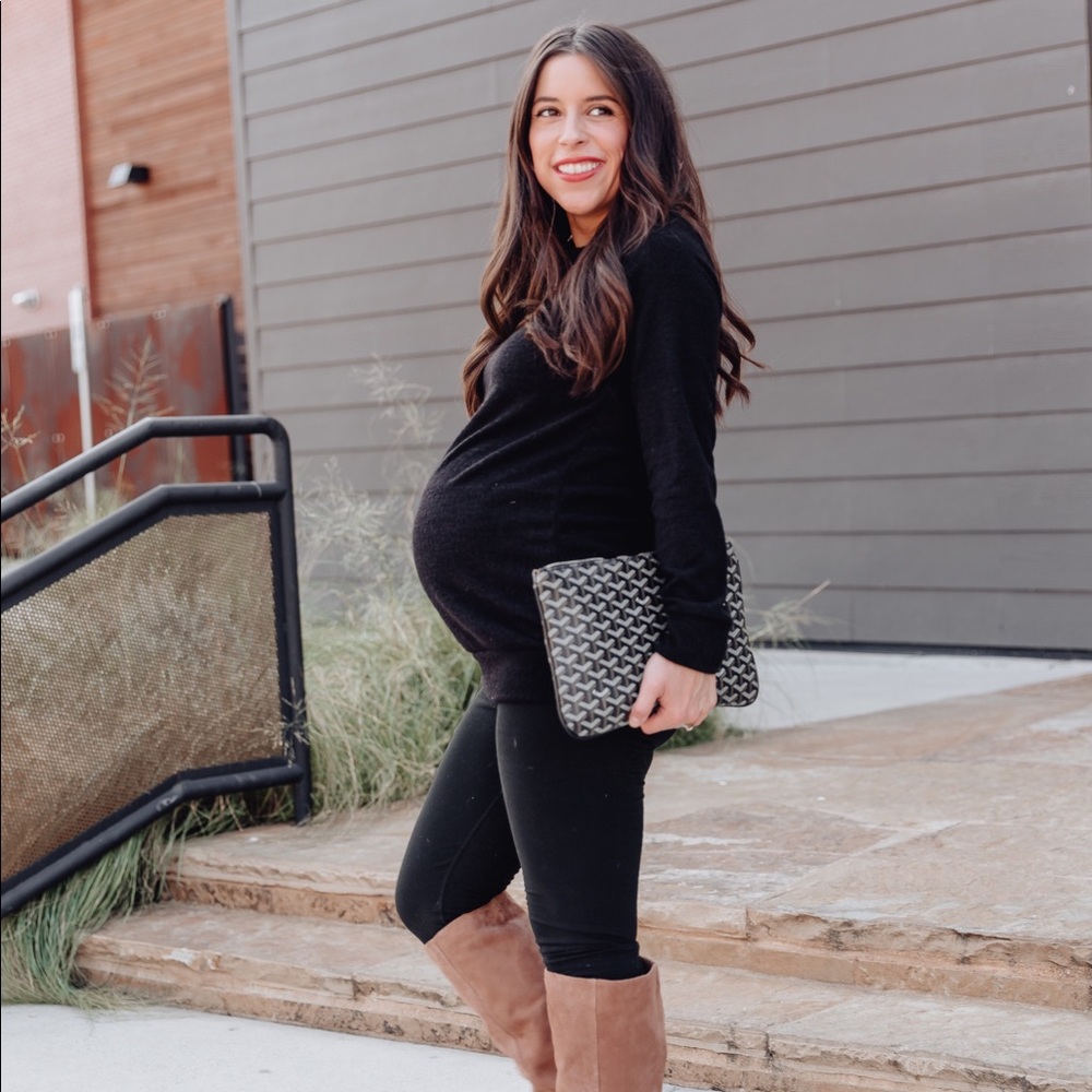 Black maternity sweater